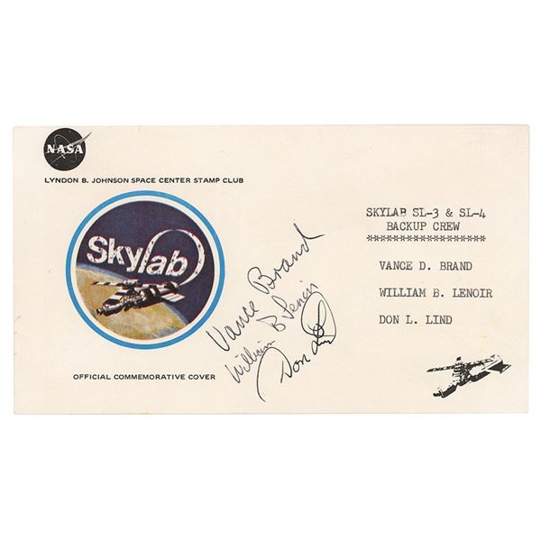 Skylab 3 and 4 Backup Crew Signed Cover