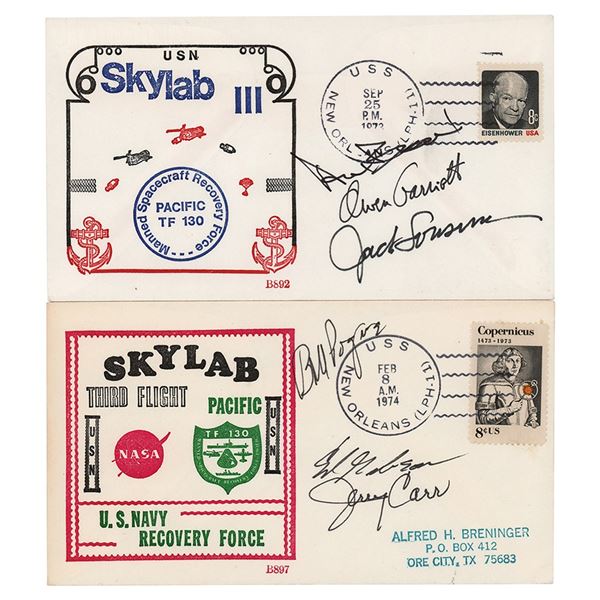 Skylab 3 and 4 Signed Recovery Covers