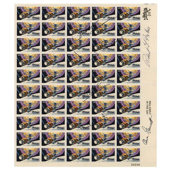 Skylab Multi-Signed Stamp Sheet