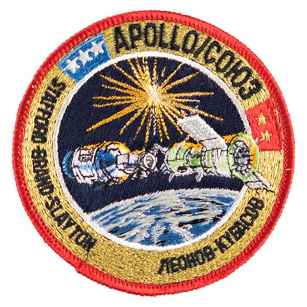 Deke Slayton's Apollo-Soyuz Patch (Attested as Flown)