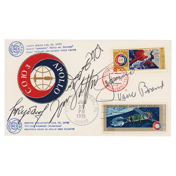 Apollo-Soyuz Signed Launch Day Cover