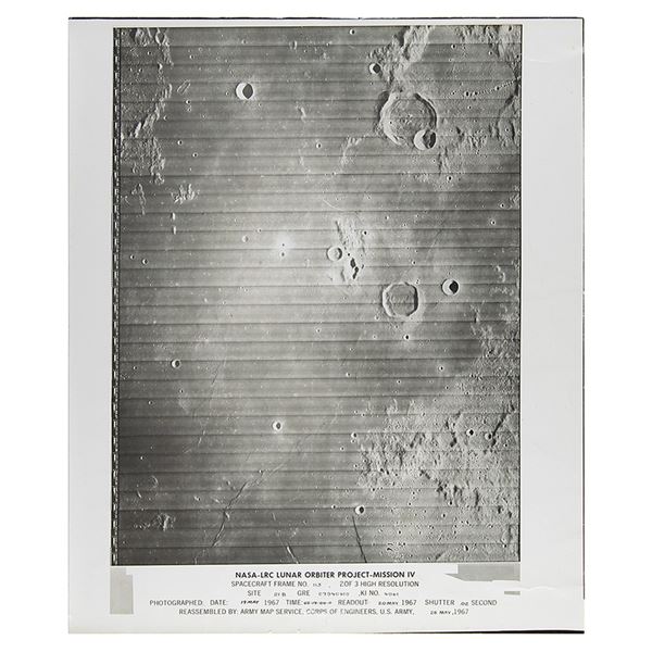 Lunar Orbiter: Mission 4 Photographic Poster