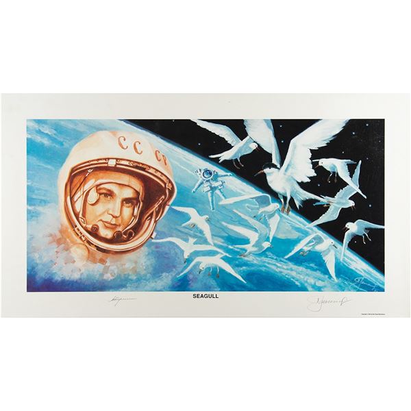 Alexei Leonov and Valentina Tereshkova Signed Print: 'Seagull'