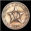 Image 2 : 1920 Cuba 5 Centavos 5c KM# 11.1 Grades Select AU