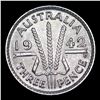 Image 3 : 1942D Australia 3 Pence 3p KM# 37 Grades Choice Unc