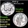 Image 1 : 1941-p Mercury Dime 10c Grades GEM+ FSB