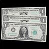 Image 2 : 3x Consecutive 1963 $1 Federal Reserve Notes (Philadelphia, PA) Grades CU