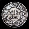 Image 3 : 1907B Switzerland 1/2 Franc 1/2f KM# 23 Grades vf++