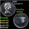Image 1 : 1967 Canada Dollar $1 Grades GEM+ UNC PL