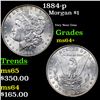 Image 1 : 1884-p Morgan Dollar $1 Grades Choice+ Unc