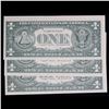 Image 3 : 3x Consecutive 1969D $1 Federal Reserve Notes (New York, NY), All CU Grades CU