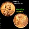 Image 1 : 1957-p Lincoln Cent 1c Grades Choice Unc RD