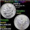 Image 1 : ***Auction Highlight*** 1894-o Morgan Dollar $1 Graded Select Unc BY USCG (fc)