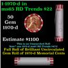 Image 1 : Shotgun Lincoln 1c roll, 1970-d 50 pcs Bank Wrapper.