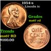 Image 1 : 1954-s Lincoln Cent 1c Grades GEM++ Unc RD