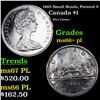 Image 1 : 1965 Small Beads, Pointed 5 Canada Dollar $1 Grades GEM++ PL