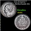 Image 1 : 1944P Netherlands 25 Cents 25c KM# 164 Grades Choice Unc