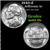 Image 1 : 1945-d Jefferson Nickel 5c Grades Choice Unc 5fs