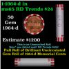 Image 1 : Shotgun Lincoln 1c roll, 1964-d 50 pcs Bank Wrapper.