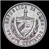 Image 3 : 1948 Cuba 20 Centavos 20c KM# 13.2 Grades Choice+ Unc
