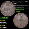 Image 1 : 1834 running boar Hard Times Token HT-9 1c Grades vf++