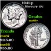Image 1 : 1941-p Mercury Dime 10c Grades GEM++ Unc