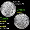 Image 1 : 1921-d Morgan Dollar $1 Grades Select+ Unc