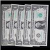 Image 2 : 5x Consecutive 1981 $1 Federal Reserve Notes (Philadelphia, PA), All CU Grades CU