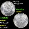 Image 1 : 1902-o Morgan Dollar $1 Grades GEM+ Unc