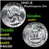 Image 1 : 1947-d Washington Quarter 25c Grades GEM+ Unc