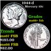 Image 1 : 1944-d Mercury Dime 10c Grades GEM++ FSB