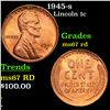 Image 1 : 1945-s Lincoln Cent 1c Grades GEM++ Unc RD