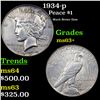 Image 1 : 1934-p Peace Dollar $1 Grades Select+ Unc