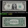 Image 1 : 1963 $1 Federal Reserve Note (Philadelphia, PA) Grades Choice CU
