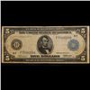 Image 2 : 1914 $5 Large Size Blue Seal Federal Reserve Note (Philadelphia, PA) 3-C Grades vf+