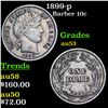 Image 1 : 1899-p Barber Dime 10c Grades Select AU