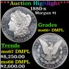 Image 1 : ***Auction Highlight*** 1880-s Morgan Dollar $1 Graded ms66+ DMPL BY SEGS (fc)