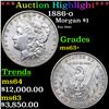 Image 1 : ***Auction Highlight*** 1886-o Morgan Dollar $1 Graded Select+ Unc BY USCG (fc)