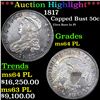 Image 1 : ***Auction Highlight*** 1817 Capped Bust Half Dollar 50c Graded ms64 PL BY SEGS (fc)
