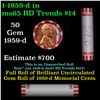 Image 1 : Shotgun Lincoln 1c roll, 1959-d 50 pcs Bank Wrapper.