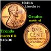 Image 1 : 1941-s Lincoln Cent 1c Grades GEM+ Unc RD