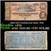 Image 1 : 1864 $10 Confederate Note, T68 Grades vf++