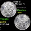 Image 1 : 1885-o Morgan Dollar $1 Grades GEM Unc