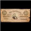 Image 2 : 1864 $50 Confederate Note, T66 Grades f, fine