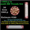 Image 1 : Shotgun Lincoln 1c roll, 1960-p 50 pcs Bank Wrapper.