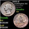 Image 1 : 1932-d Washington Quarter 25c Grades f, fine