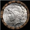 Image 2 : ***Auction Highlight***  AU/BU Slider Brinks Shotgun Peace $1 Roll 1924 & 'P' Ends Virtually UNC (fc