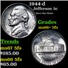 Image 1 : 1944-d Jefferson Nickel 5c Grades GEM++ 5fs