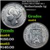 Image 1 : 1930 Netherlands 1 Gulden Silver KM# 161.1 Grades Choice Unc