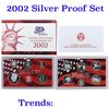 Image 1 : 2002 United States Silver Proof Set - 10 pc set, about 1 1/2 ounces of pure silver